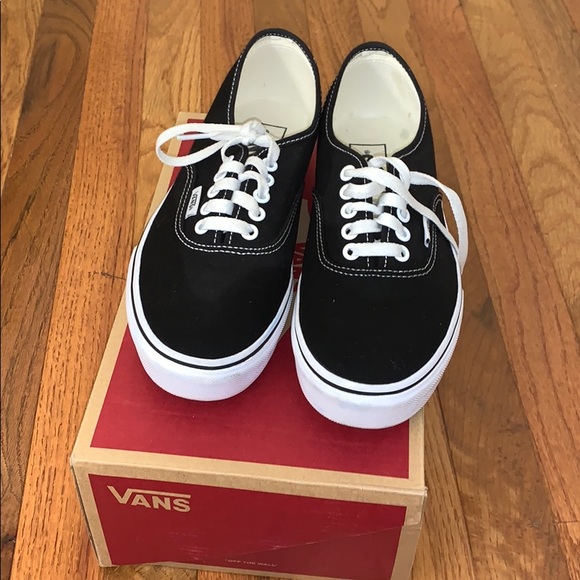 vans authentic black platform